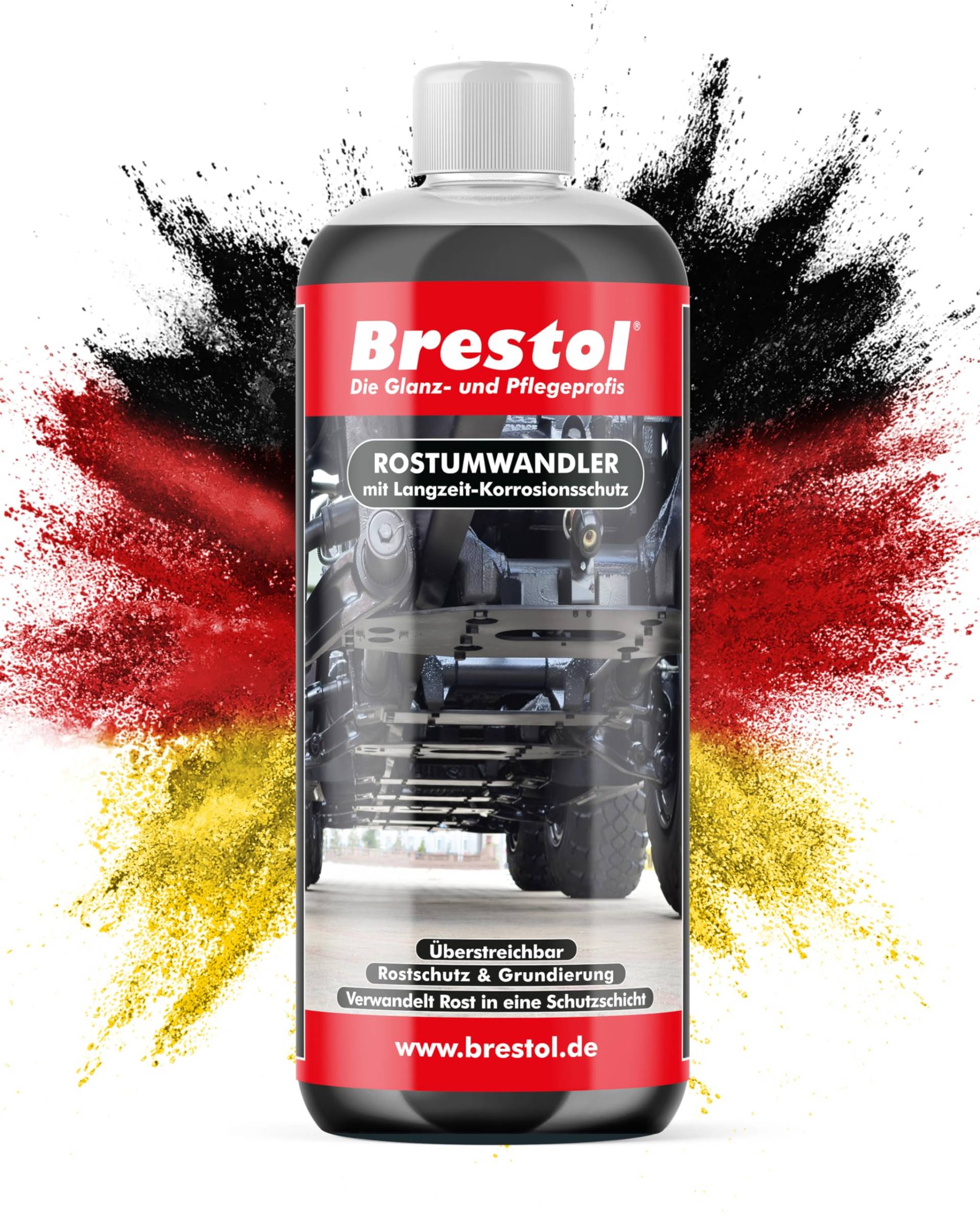 Brestol® ROSTUMWANDLER 1000 ml - Rostkonverter & Grundierung in einem Zug - Rostschutz Rostlöser von Brestol