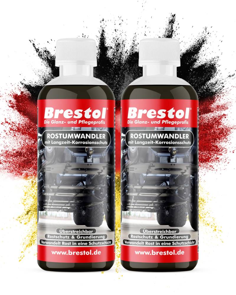 Brestol® ROSTUMWANDLER 2X 300 ml - Rostkonverter & Grundierung in einem Zug - Rostschutz Rostlöser von Brestol