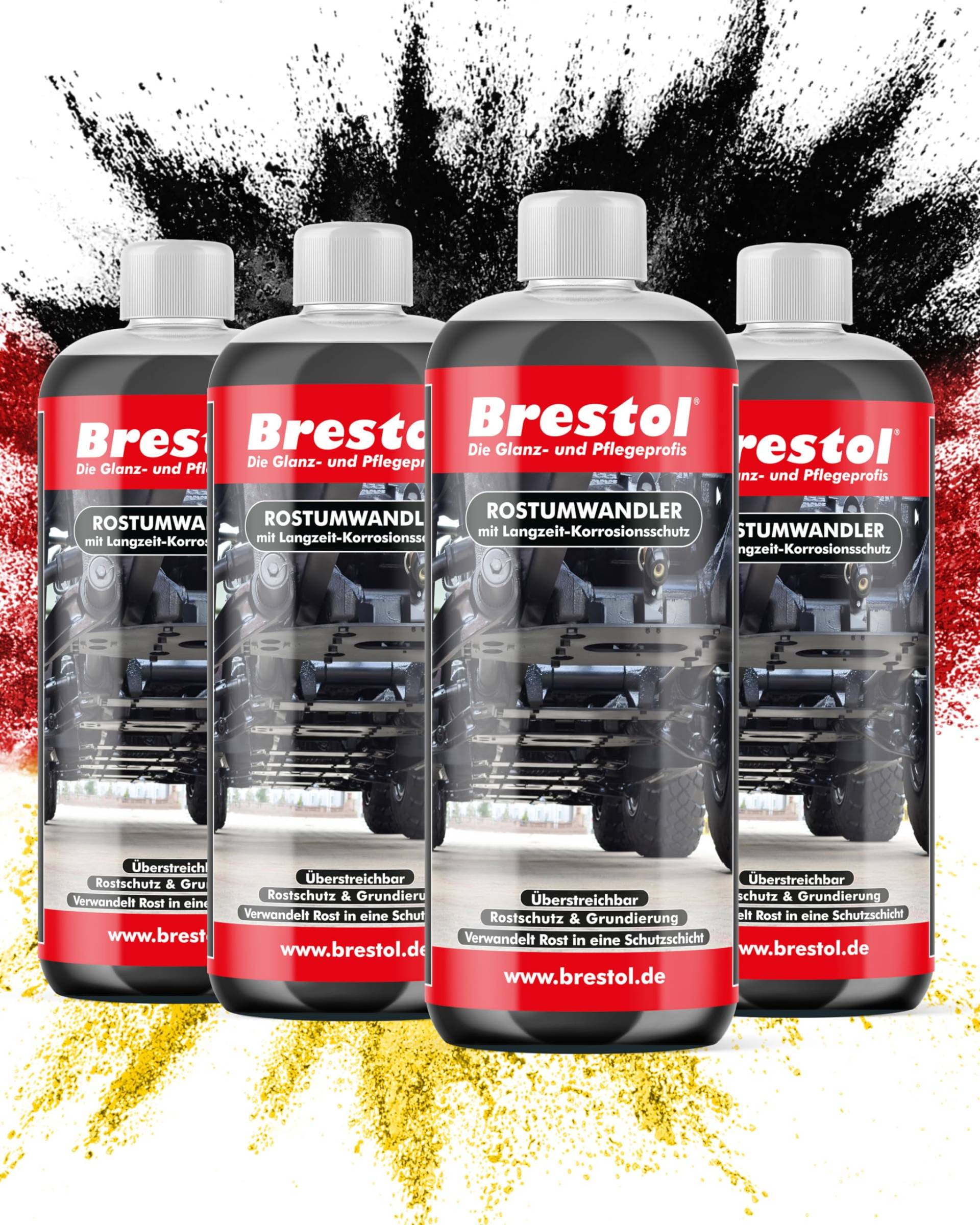 Brestol® ROSTUMWANDLER 4X 1000 ml - Rostkonverter & Grundierung in einem Zug - Rostschutz Rostlöser Brestol® ROSTUMWANDLER 4X 1000 ml - Rostkonverter & Grundierung in einem Zug - Rostschutz Rostlöser von Brestol