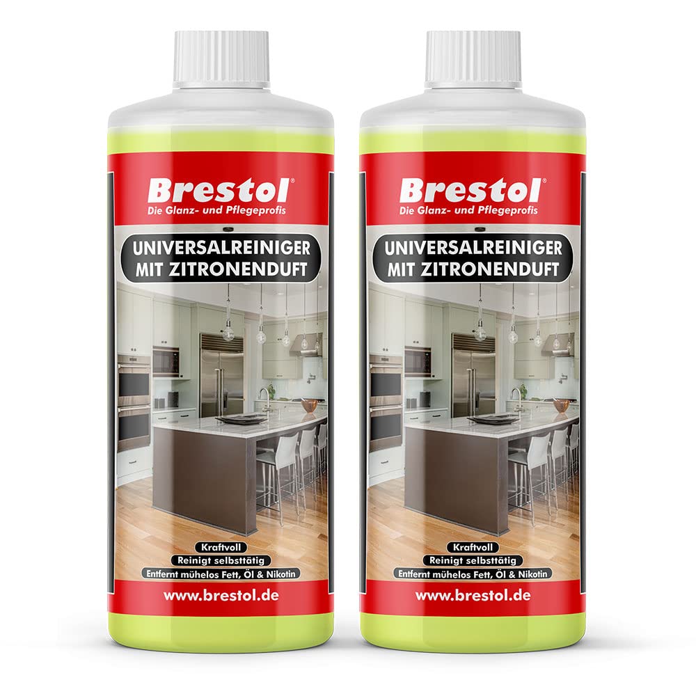 FETTLÖSER Zitrone 2x 1000 ml - Konzentrat Öl Ruß Nikotinentferner Allzweckreiniger - Poolreiniger Küchenreiniger Reinigungskonzentrat FETTLÖSER Zitrone 2x 1000 ml - Konzentrat Öl Ruß Nikotinentferner Allzweckreiniger - Poolreiniger Küchenreiniger Reinigungskonzentrat von Brestol