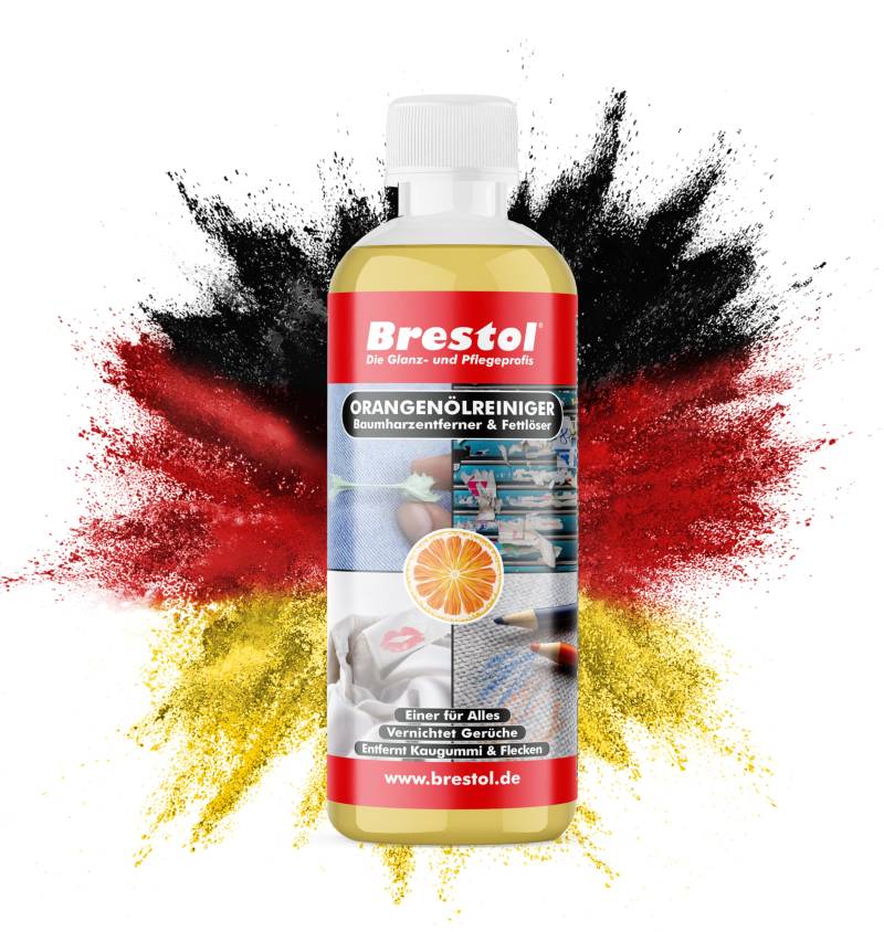 BRESTOL® ORANGENREINIGER 300 ml - Universalreiniger Fett Öl Kaugummi Baumharz Entferner Baumharzentferner Geruchsneutralisierer Orangenölreiniger von Brestol