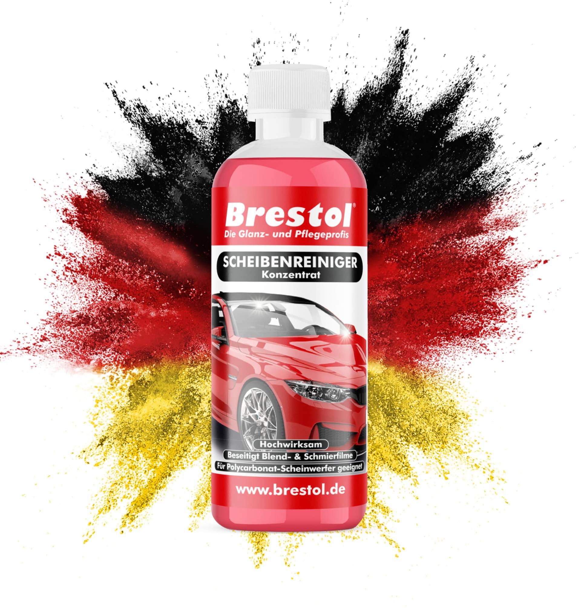 Brestol® Scheibenreiniger-Konzentrat für Autos 300 ml - Für klare Sicht ohne Schlieren – Ergiebiger Reiniger mit starker Reinigungskraft – Ergibt über 60 Liter gebrauchsfertigen Scheibenreiniger von Brestol