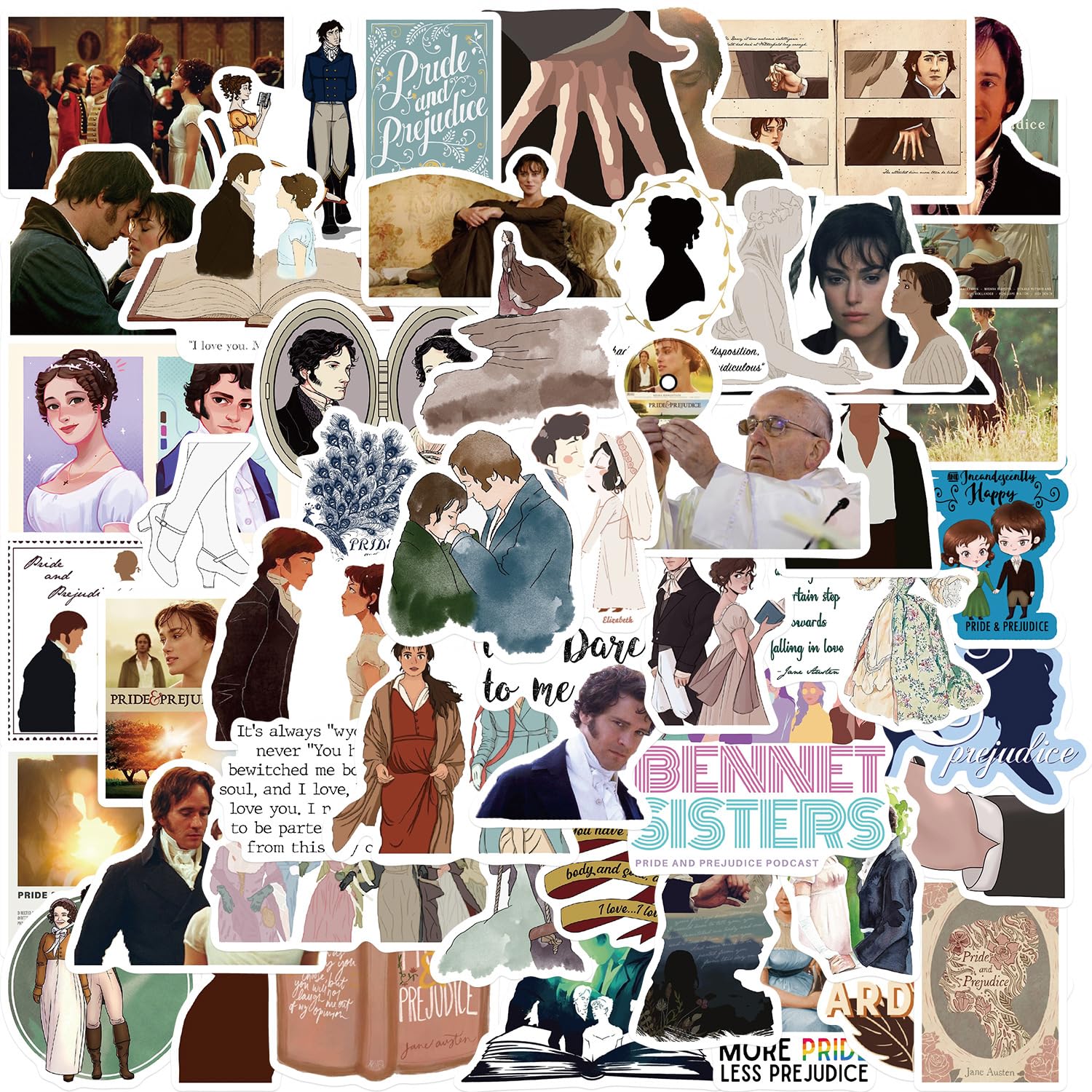 50 Stück Pride and Prejudice Aufkleber Auto Laptop Telefon Gitarre Skateboard Motorrad Fahrrad Pride and Prejudice Stickers Set Vinyl Wasserdicht Aesthetic Aufkleber für Jugendliche Kinder Erwachsene 50 Stück Pride and Prejudice Aufkleber Auto Laptop Telefon Gitarre Skateboard Motorrad Fahrrad Pride and Prejudice Stickers Set Vinyl Wasserdicht Aesthetic Aufkleber für Jugendliche Kinder Erwachsene von Bric Dodo