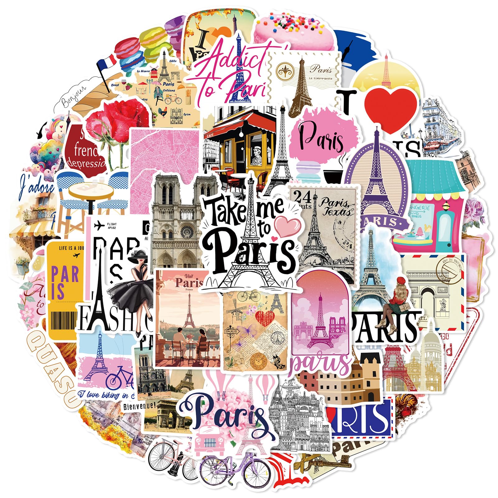 Bric Dodo 50 Stück Paris Aufkleber Auto Laptop Telefon Gitarre Skateboard Motorrad Fahrrad Eiffel Tower France Stickers Set Vinyl Wasserdicht Aesthetic Aufkleber für Jugendliche Kinder Erwachsene Bric Dodo 50 Stück Paris Aufkleber Auto Laptop Telefon Gitarre Skateboard Motorrad Fahrrad Eiffel Tower France Stickers Set Vinyl Wasserdicht Aesthetic Aufkleber für Jugendliche Kinder Erwachsene von Bric Dodo