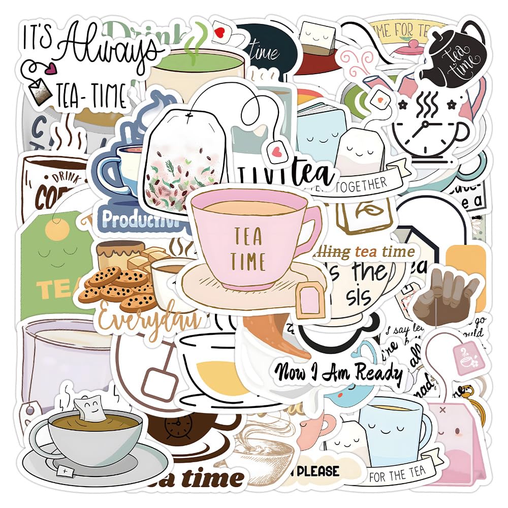Bric Dodo 50 Stück Zeit zum Tee Aufkleber Auto Laptop Telefon Gitarre Skateboard Motorrad Fahrrad Tea Time Stickers Set Vinyl Wasserdicht Aesthetic Aufkleber für Jugendliche Kinder Erwachsene Bric Dodo 50 Stück Zeit zum Tee Aufkleber Auto Laptop Telefon Gitarre Skateboard Motorrad Fahrrad Tea Time Stickers Set Vinyl Wasserdicht Aesthetic Aufkleber für Jugendliche Kinder Erwachsene von Bric Dodo