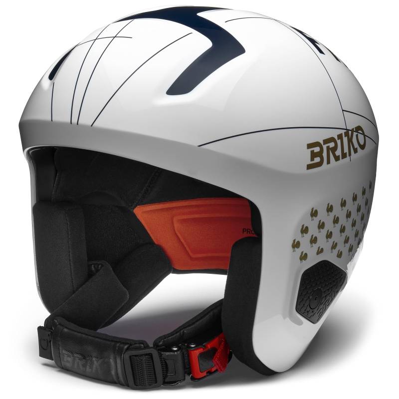 Briko, Helmet Unisex Erwachsene, Shiny White-Tangaroa, Blau-Gold, L von Briko