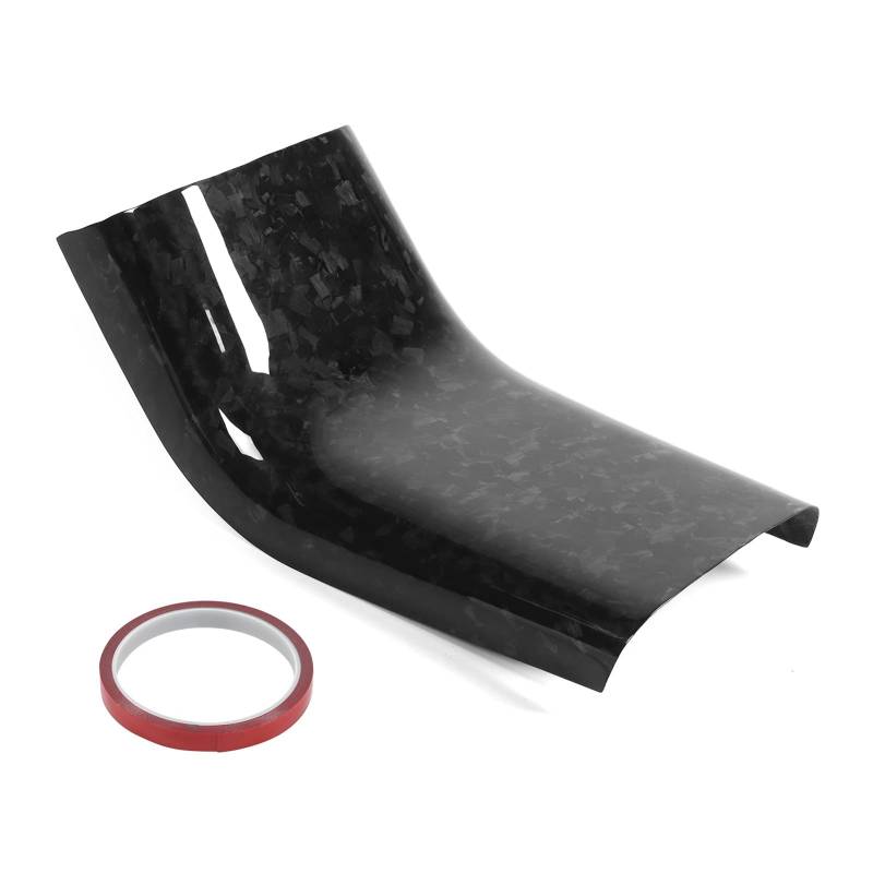 Brilluxa Armlehnenabdeckung, hintere Konsolenplatte, kompatibel mit 2018-2021, Carbon Faser Heckluftauslassabdeckung, Anti-Kick-Konsolen-Trimm-Panel (Brilliant marble carbon fiber) von Brilluxa