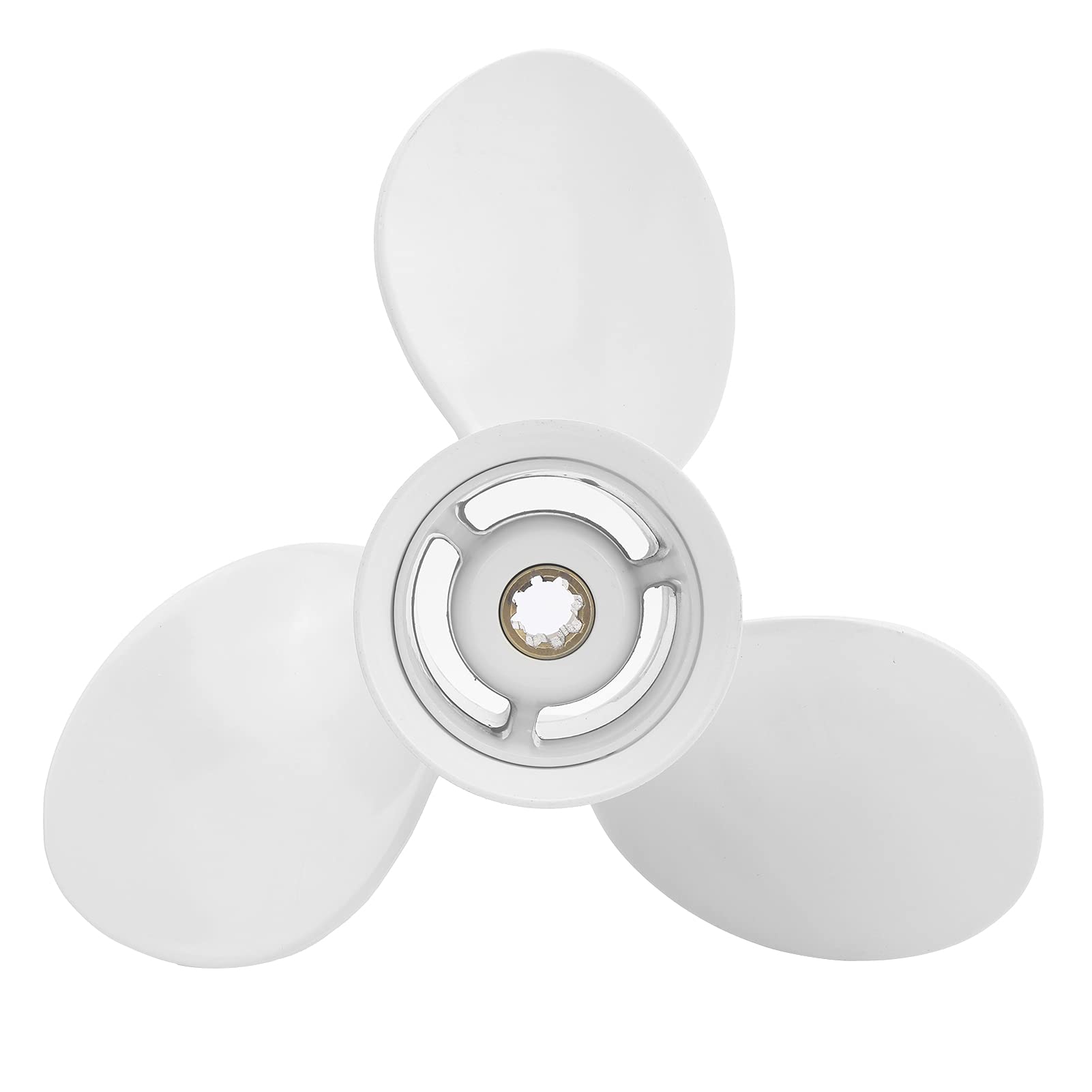 Brilluxa Außenborderpropeller, kompatibel mit 9,9 PS 15 PS, 9-1 4x10 -Zoll -Bootsmotorpropie, 3 Blade Marine Propeller, 8 Zahn 63V -45952–00 Ersatzpropie Brilluxa Außenborderpropeller, kompatibel mit 9,9 PS 15 PS, 9-1 4x10 -Zoll -Bootsmotorpropie, 3 Blade Marine Propeller, 8 Zahn 63V -45952–00 Ersatzpropie von Brilluxa