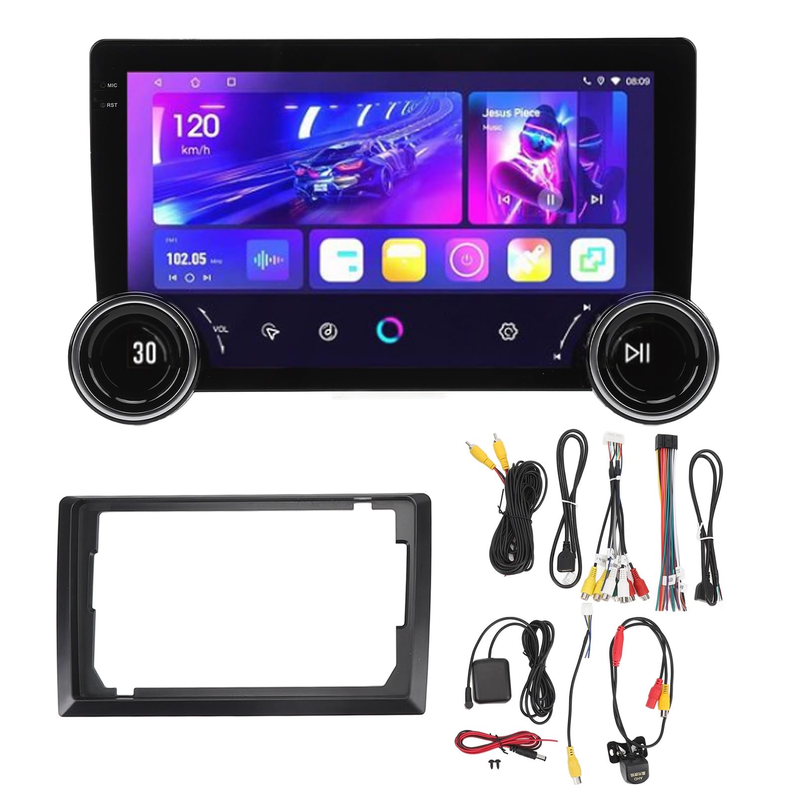 Brilluxa Car Stereo, 10,1 Zoll Touchscreen -Tablet Player kompatibel mit CarPlay Android Auto, 2 DIN Navigation Stereo, Bluetooth WiFi GPS -Einheit von Brilluxa