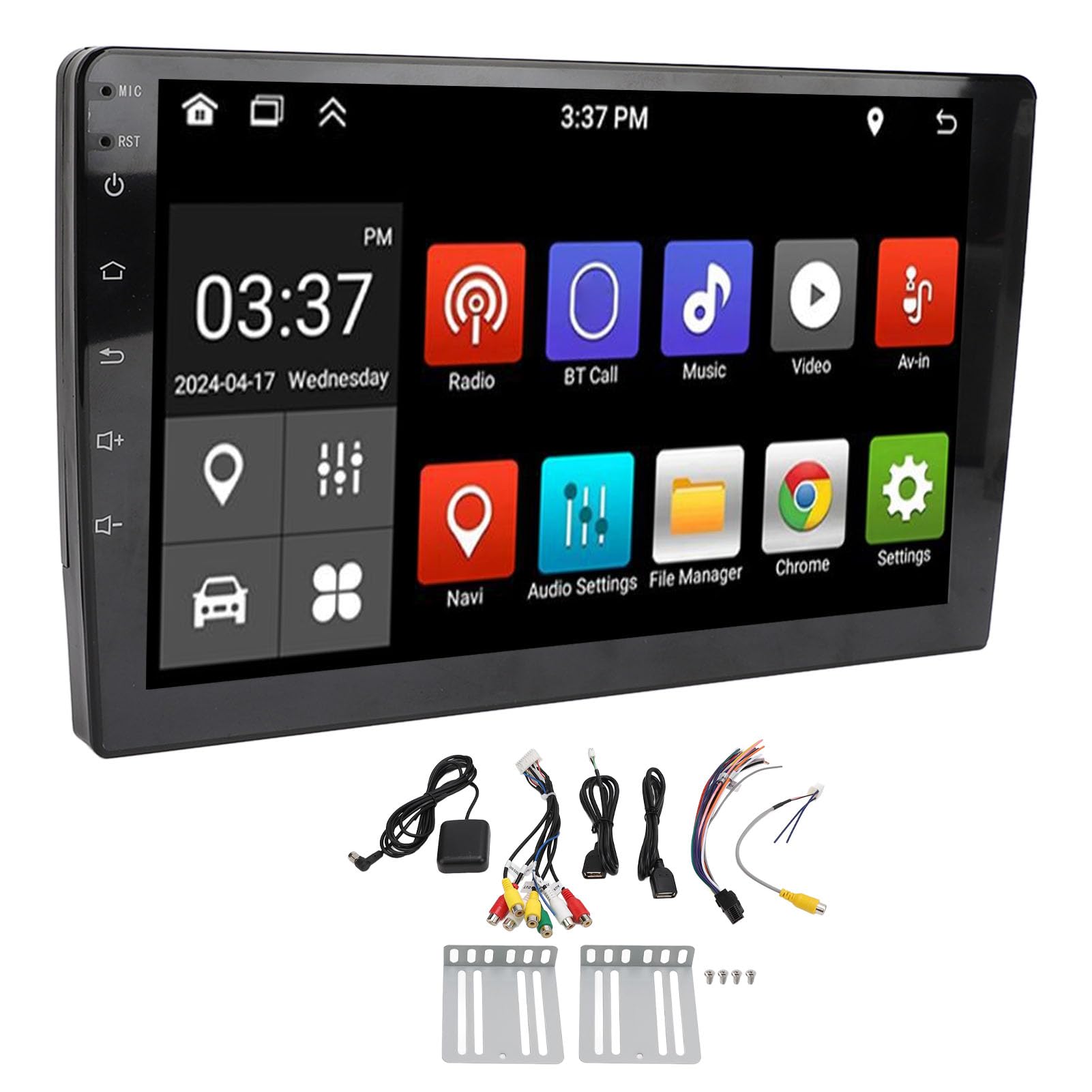 Brilluxa Car Stereo, Double DIN Radio IPS Touch 15,9 Zoll, Android Head Unit Bluetooth Receiver, Car Multimedia Player mit DSP WiFi (4 Cores 4+64GB) von Brilluxa