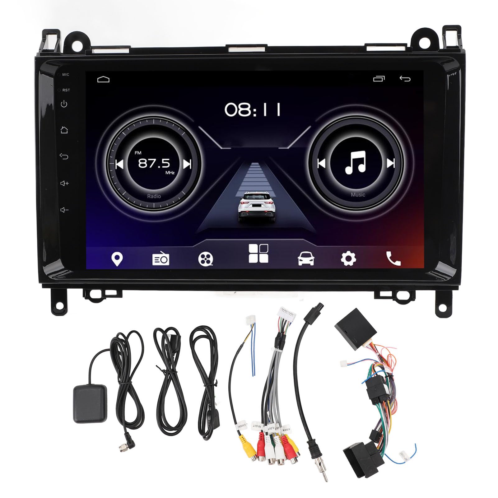 Brilluxa Car Stereo, Navigationskopfeinheit, kompatibel mit Viano Vito Sprinter B Klasse W245 B150 B160 B170, Android Touch Screen Radio System von Brilluxa