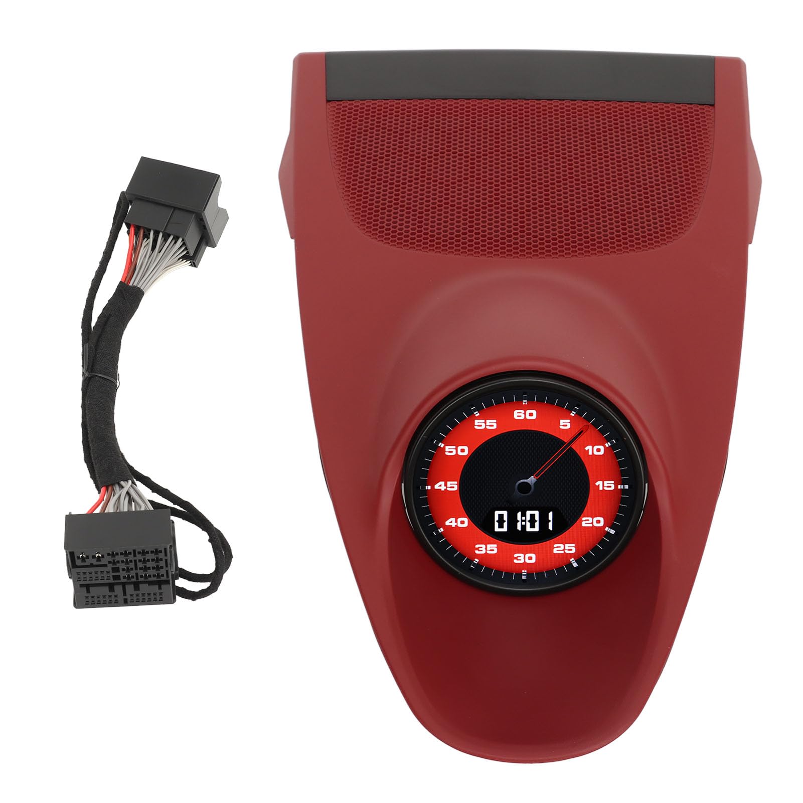 Brilluxa Center Dashboard -Lünette, Instrumententafelkonsole kompatibel mit 718 2016 bis 2023, 982 858 189 E Clock Dashboard -Rahmen (Red) von Brilluxa