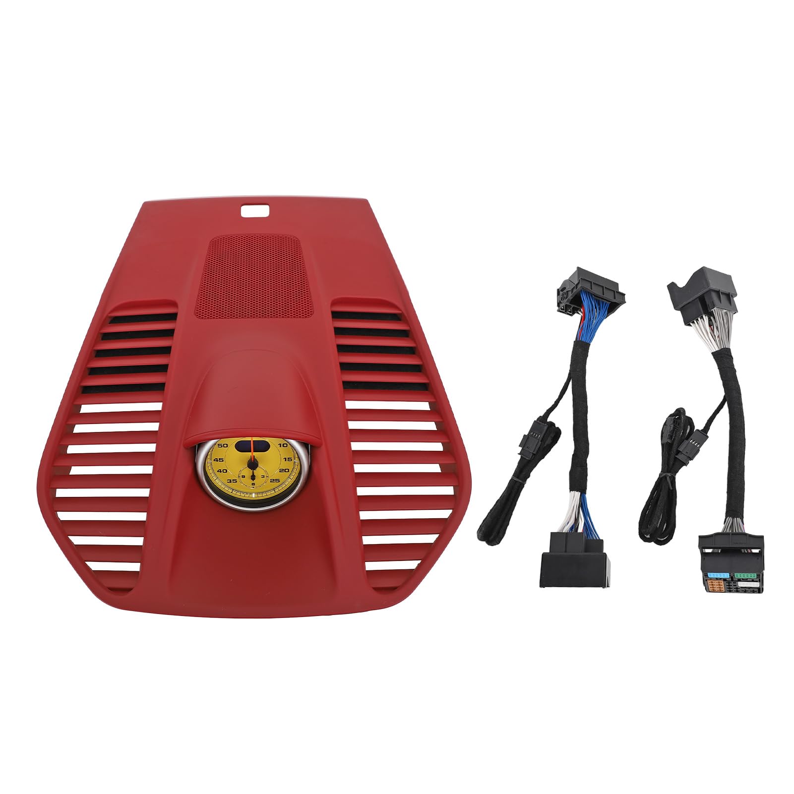 Brilluxa Dash Cover, Stopwatch -Uhr -Trim kompatibel mit 911 2012 bis 2018, Austausch von Dashboard Stopwatch Cover Kit Kit kompatibel (Gelb) von Brilluxa