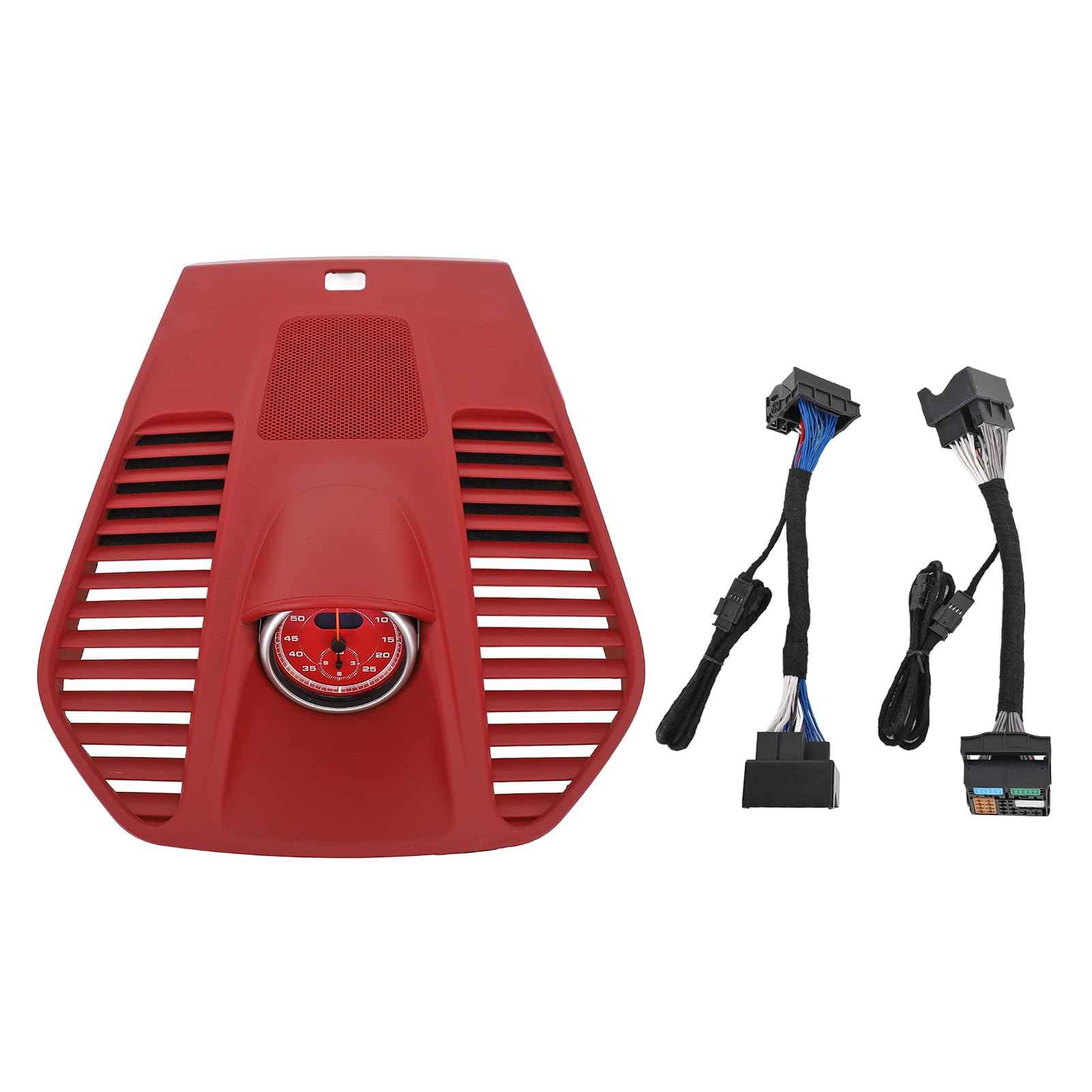 Brilluxa Dash Cover, Stopwatch -Uhr -Trim kompatibel mit 911 2012 bis 2018, Austausch von Dashboard Stopwatch Cover Kit Kit kompatibel (Leuchtend rot) von Brilluxa