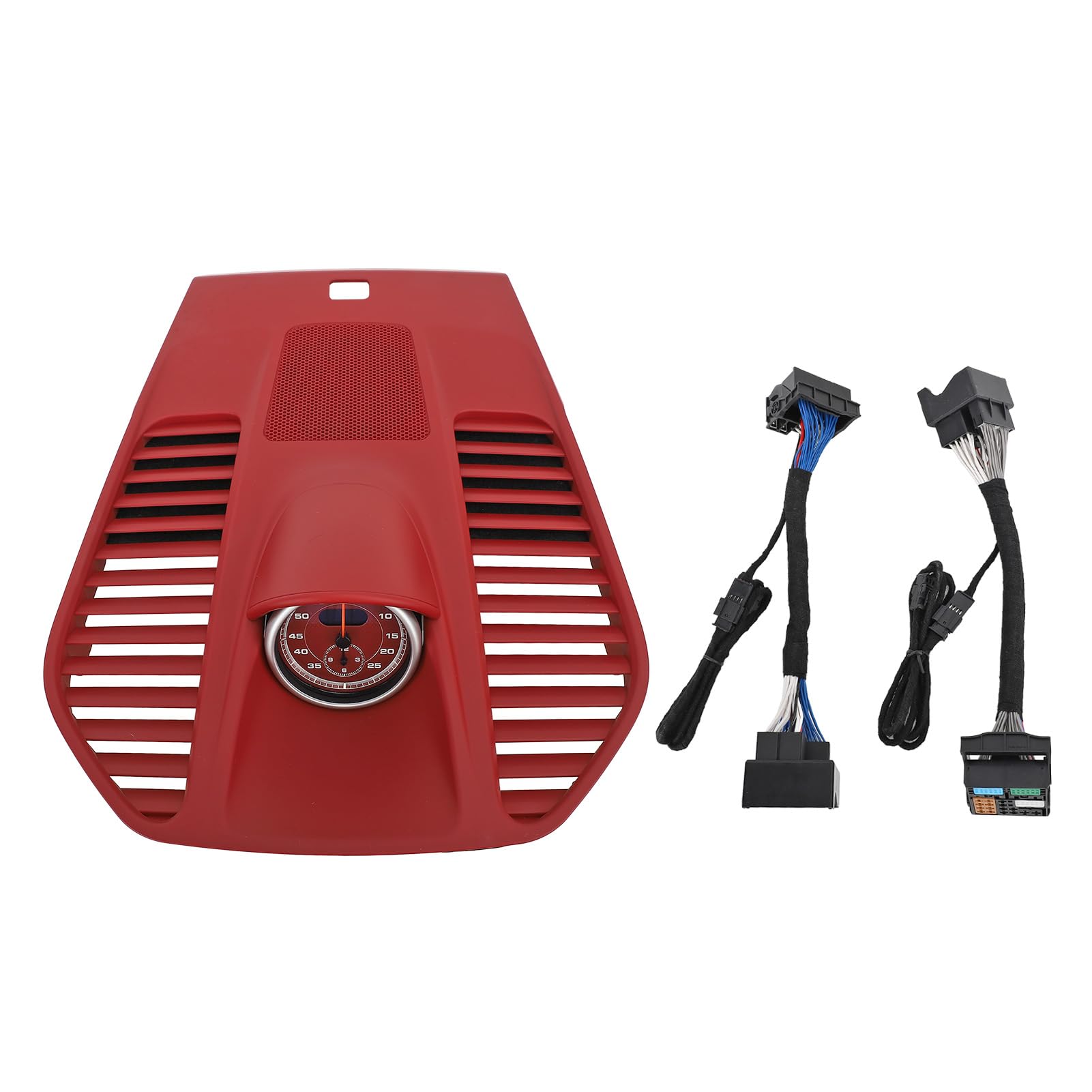 Brilluxa Dash Cover, Stopwatch -Uhr -Trim kompatibel mit 911 2012 bis 2018, Austausch von Dashboard Stopwatch Cover Kit Kit kompatibel (Rot) von Brilluxa
