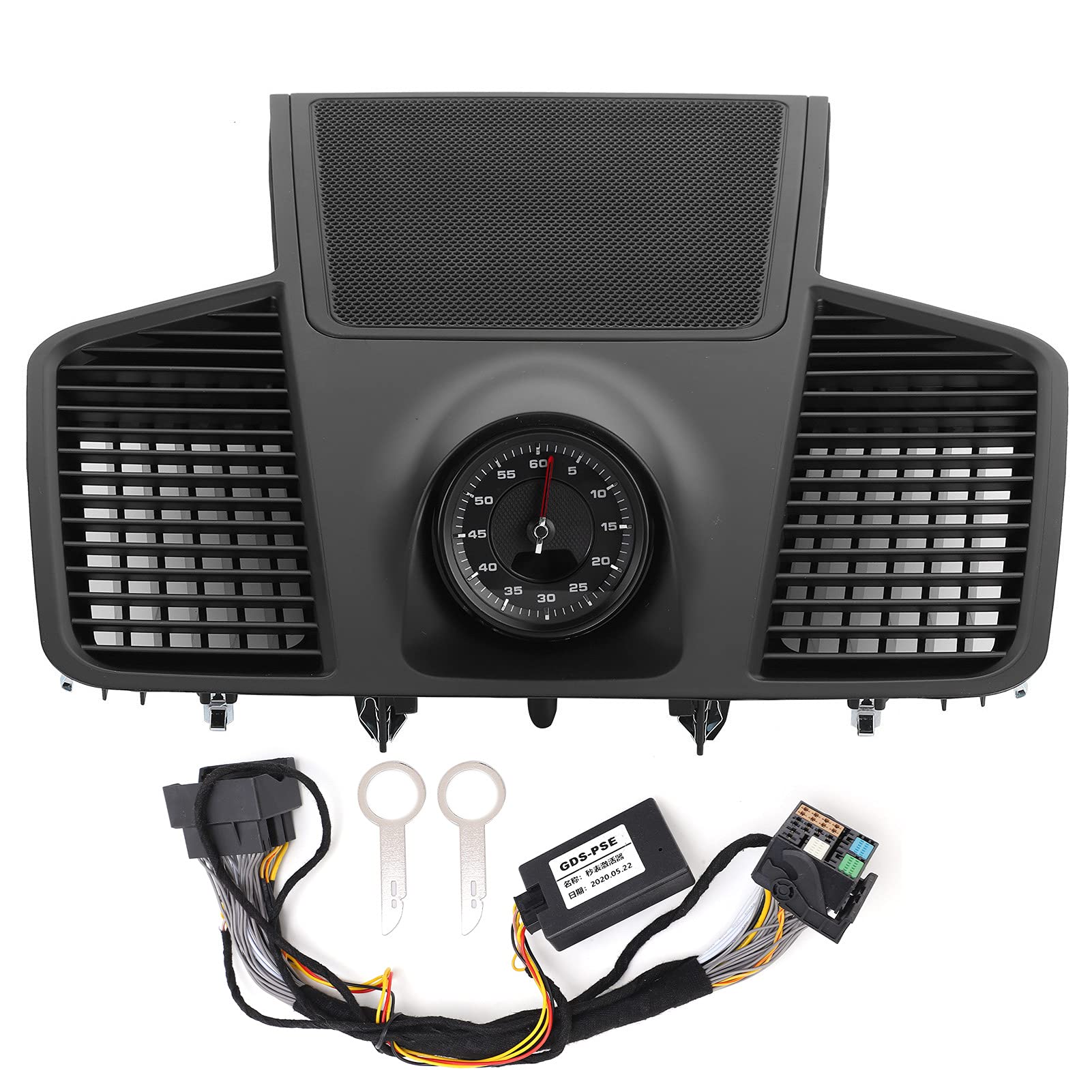 Brilluxa Dashboard Panel-Abdeckung, Stopwatch-Trim kompatibel mit 9YA 2018-2020, oberes Dash Cover, Instrumentencluster-Ausstattung (Black stopwatch) von Brilluxa