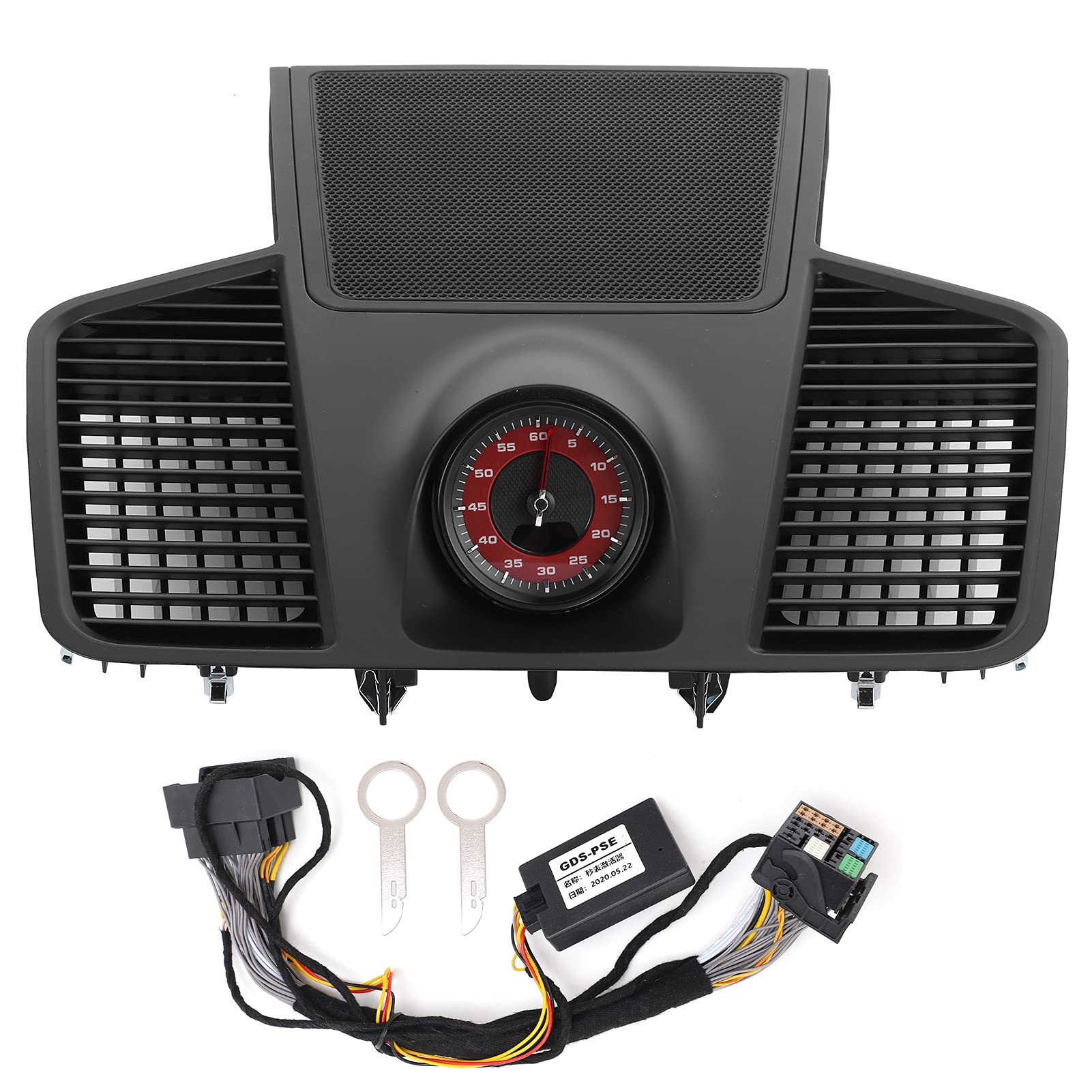 Brilluxa Dashboard Panel-Abdeckung, Stopwatch-Trim kompatibel mit 9YA 2018-2020, oberes Dash Cover, Instrumentencluster-Ausstattung (Red stopwatch) von Brilluxa