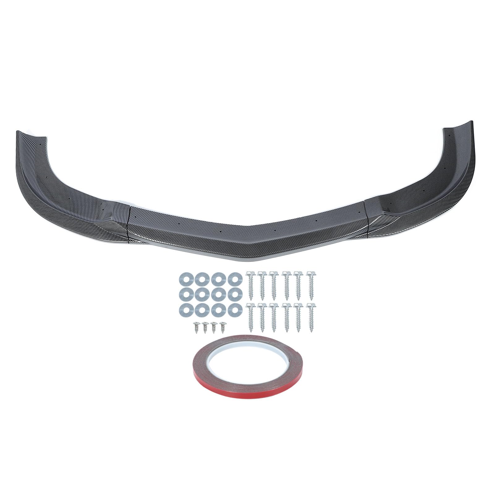 Brilluxa Front Stoßstange Splitter, Lippenspoiler -Beschützer mit der C -Klasse W204 Pre -Facelift C63 AMG 2007 bis 2010, 3PCS Front Lippenspoiler -Splitter -Kit kompatibel (Kohlefaserstil) von Brilluxa