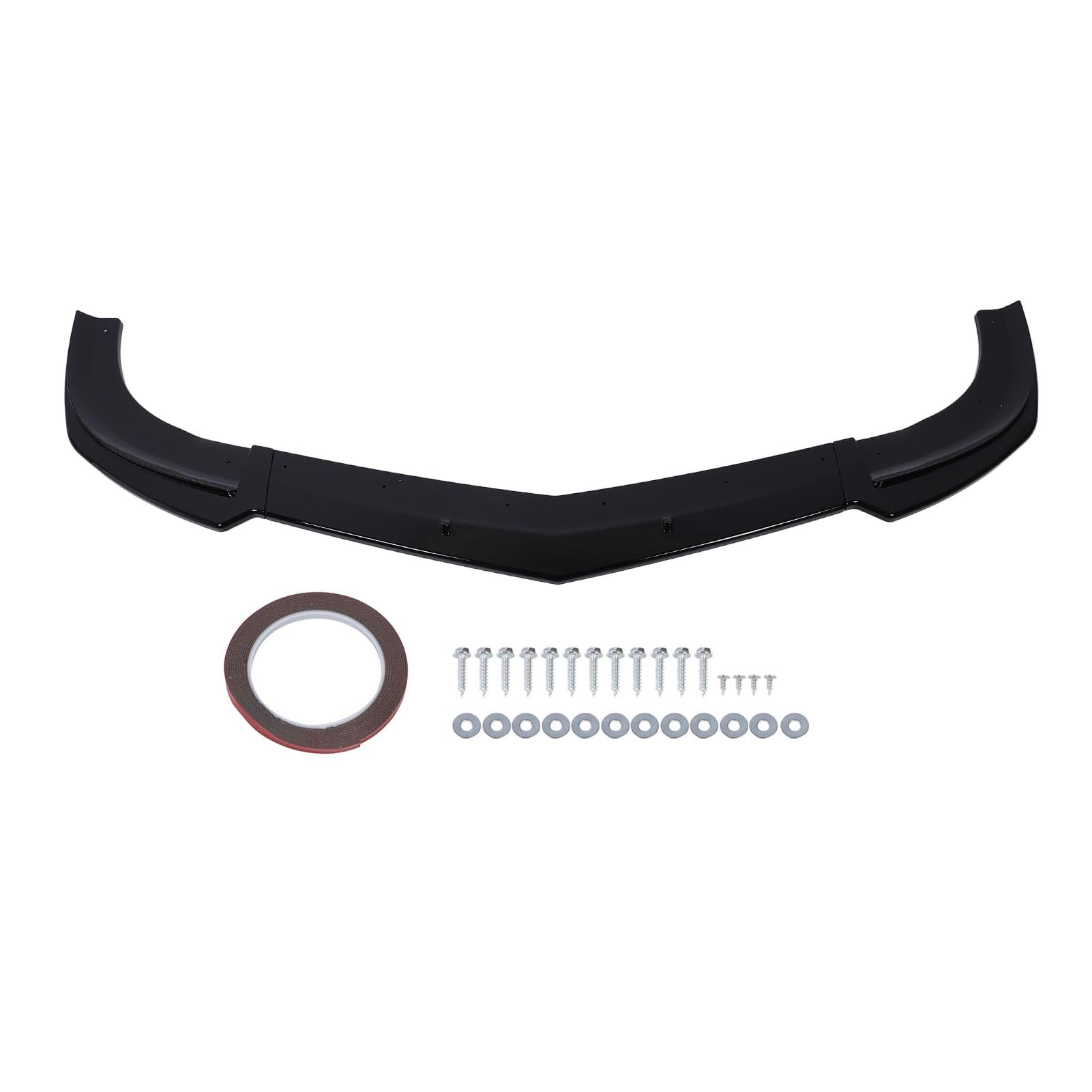 Brilluxa Frontstoßstangenlippe, Splitter-Spoiler-Kit, kompatibel mit C-Klasse W204 Facelift AMG C63 2011–2014, 3-teiliger Ersatz für das Frontstoßstangen-Bodykit (Helles Schwarz) von Brilluxa