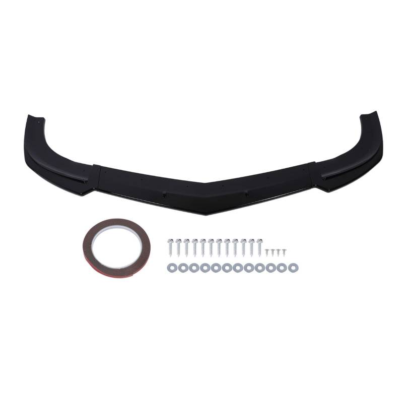 Brilluxa Frontstoßstangenlippe, Splitter-Spoiler-Kit, kompatibel mit C-Klasse W204 Facelift AMG C63 2011–2014, 3-teiliger Ersatz für das Frontstoßstangen-Bodykit (Helles Schwarz) von Brilluxa