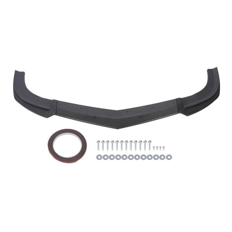 Brilluxa Frontstoßstangenlippe, Splitter-Spoiler-Kit, kompatibel mit C-Klasse W204 Facelift AMG C63 2011–2014, 3-teiliger Ersatz für das Frontstoßstangen-Bodykit (Kohlefaserstil) von Brilluxa