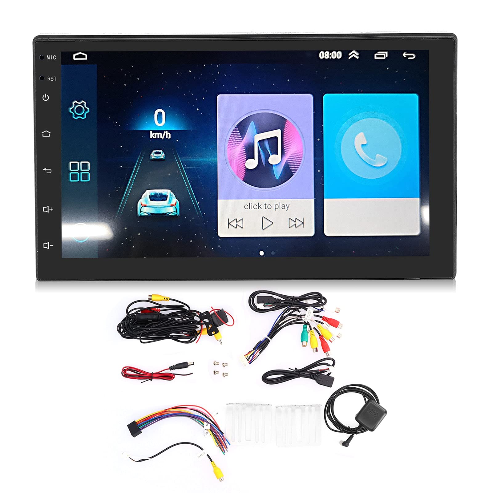 Brilluxa GPS -Navigation, 7in -Auto -Stereoanlage, Android -Touchscreen -Kopfeinheit, Bluetooth Car Navigation System, Universal GPS Multimedia Player (1+16G) von Brilluxa