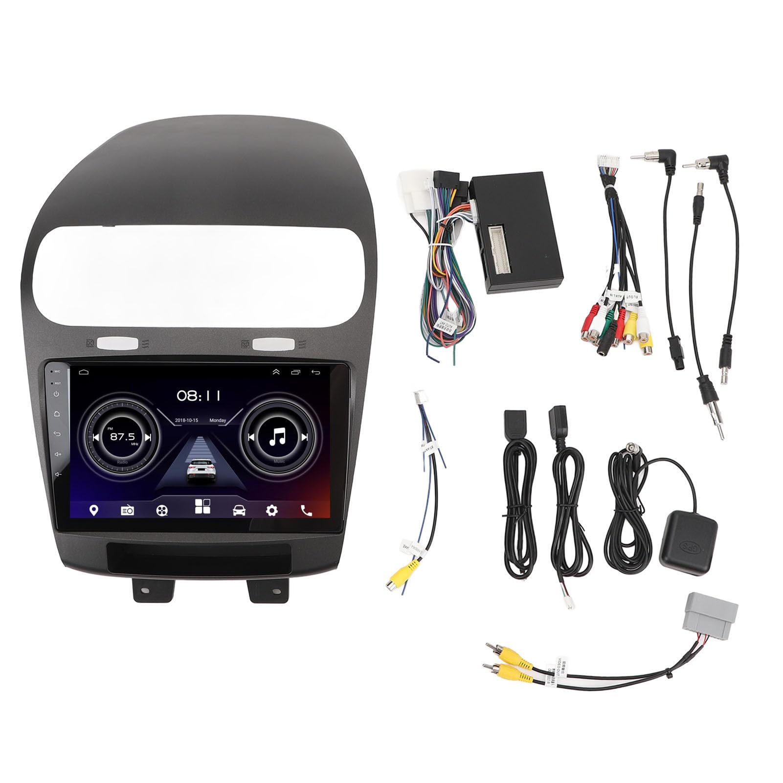 Brilluxa GPS -Navigation, Auto -Touchscreen -Navigator, kompatibel mit Leap 2012–2020, Bluetooth -Auto -Stereoanlage, 9 -Zoll -Rückwärtskamera -Display von Brilluxa