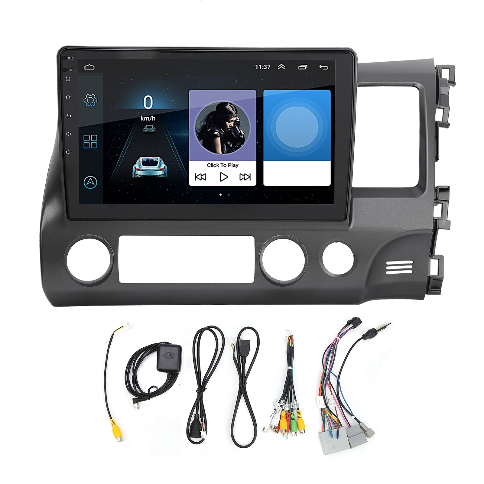 Brilluxa GPS-Navigator, Autonavigationssystem Bluetooth-Einheit, kompatibel mit 2006-2011 RHD, 10,1 Zoll Android Touch Display, Fahrzeug-GPS-Multimedia-Panel (1+16G) von Brilluxa