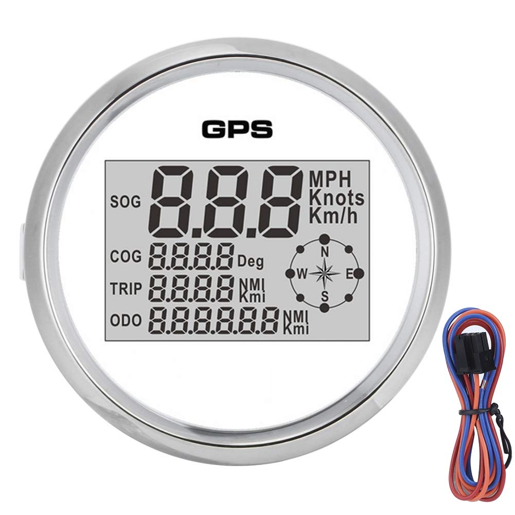 Brilluxa GPS-Tachometermesser, 85-mm-Knotenmesser und Trip-Messgerät 0-999 kompatibel mit dem Motorradwagen für Schiffswagen, marine GPS-Tachometer 12 V 24 V Ersatz Brilluxa GPS-Tachometermesser, 85-mm-Knotenmesser und Trip-Messgerät 0-999 kompatibel mit dem Motorradwagen für Schiffswagen, marine GPS-Tachometer 12 V 24 V Ersatz von Brilluxa