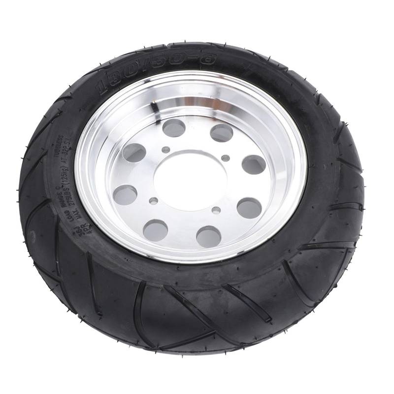 Brilluxa Hinterrad Reifen, 130 50-8 Tubeless Vakuumreifen mit Nabe, punkthaltigem Hinterreifen mit Affenbike Z50R kompatibel von Brilluxa