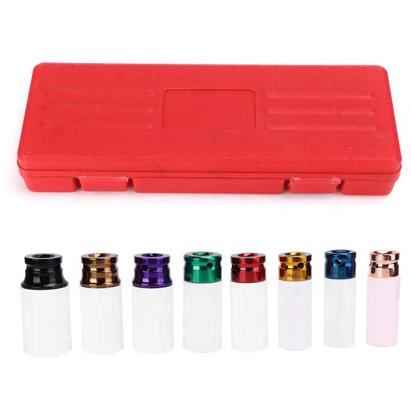 Brilluxa Impact Socket Set, Wheel Lug Nut Nut Tool und Deep Metric Socket Kit 1 2 Zoll Antrieb 15-27 mm, 8pcs Radmutter-Sockel-Set für die Reifenentfernung von Brilluxa