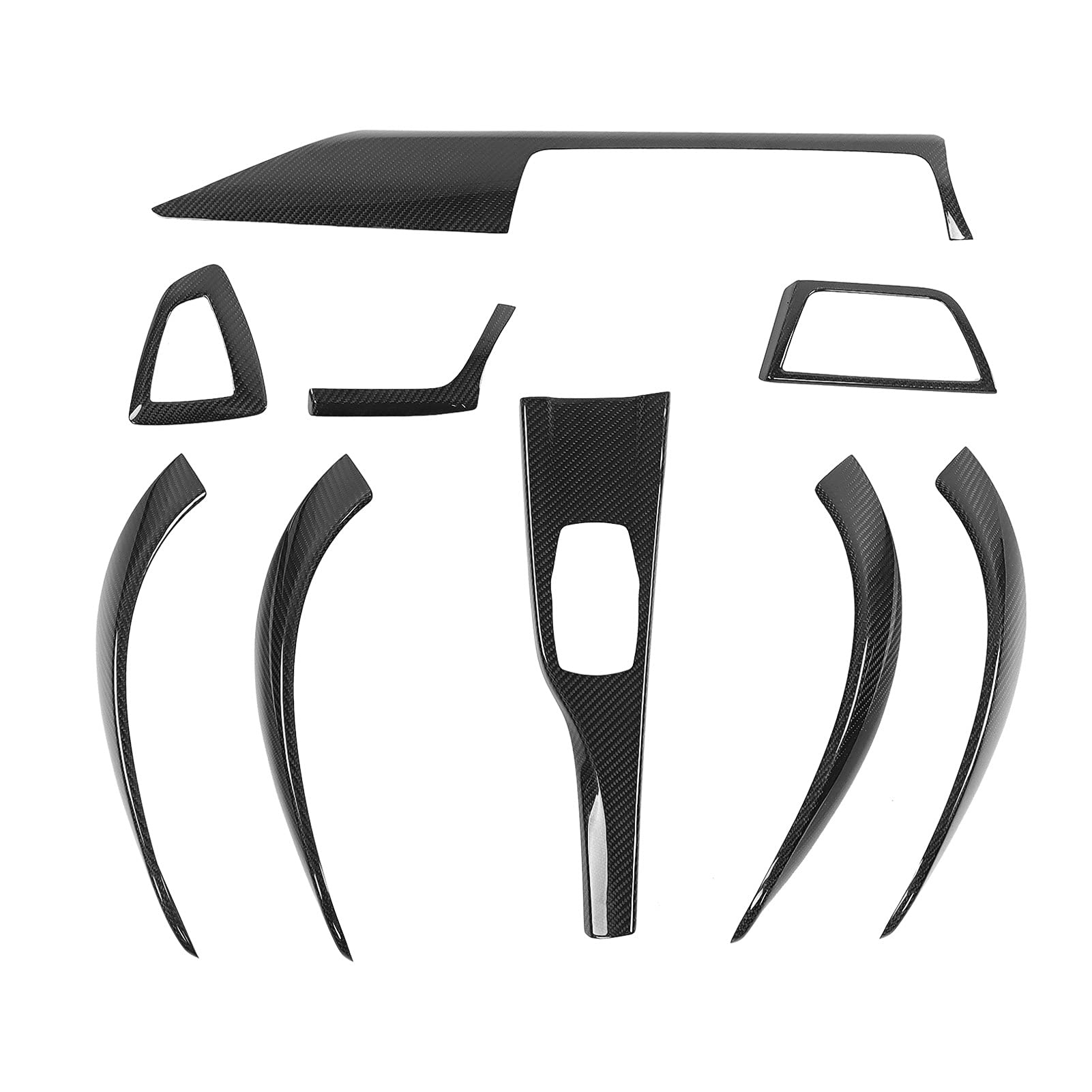 Brilluxa Interior Trim Kit, Abdeckungsabdeckung des Zahnradverschiebung, kompatibel mit 4-Serie F32 F33 F36 2013–2020 RHD, Carbon-Fasertürgriffsabdeckungskit, von Brilluxa