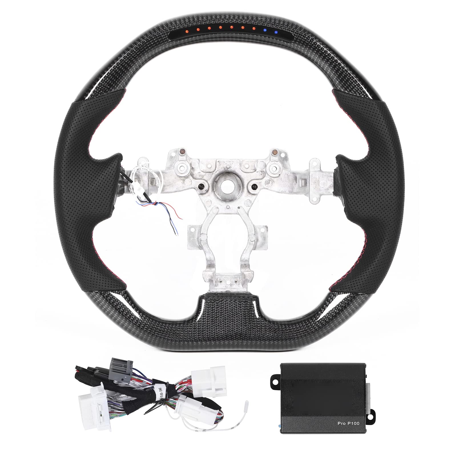 Brilluxa LED-Shift-Leuchten Lenkrad, kompatibel mit GT R R35 2009-2016, Kohlefaser-Display-Rad, perforiertes Leder-Rennrad, LED-Lenkrad-Ersatz Brilluxa LED-Shift-Leuchten Lenkrad, kompatibel mit GT R R35 2009-2016, Kohlefaser-Display-Rad, perforiertes Leder-Rennrad, LED-Lenkrad-Ersatz von Brilluxa