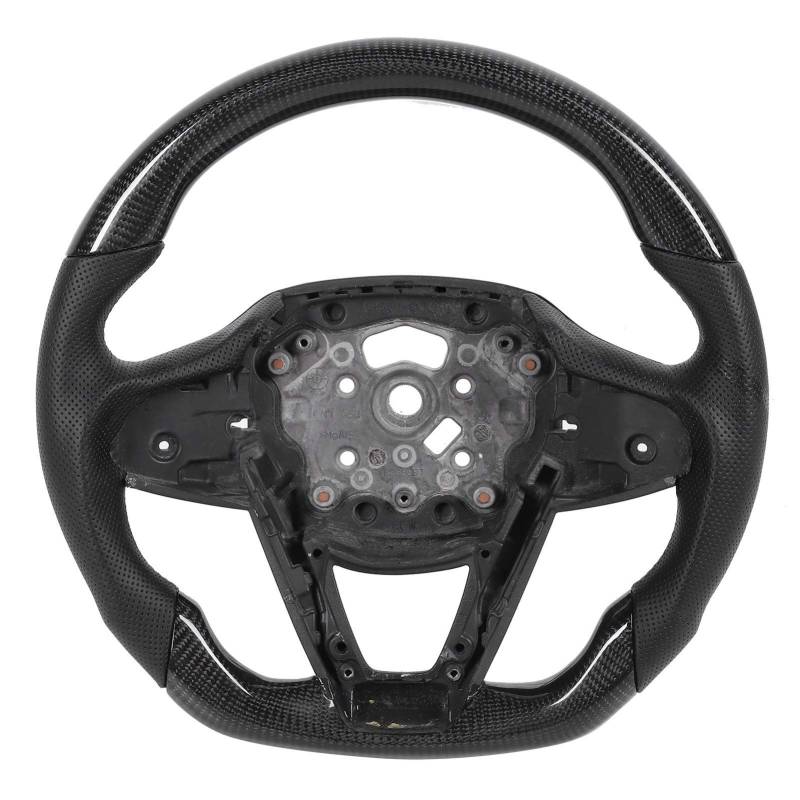 Brilluxa Lenkrad, Kohle faser Nappa Griff Kompatibel mit G20 G30 G11 2016-2020, Orange Stitching Antriebsrad, Sport Lenkung baugruppe von Brilluxa