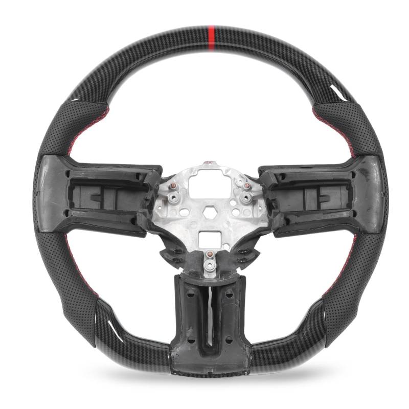 Brilluxa Lenkrad, Kohlefaser -Griffrad kompatibel mit 2010 bis 2014, Flat Sport Perforated Lederlenker Ersatz von Brilluxa