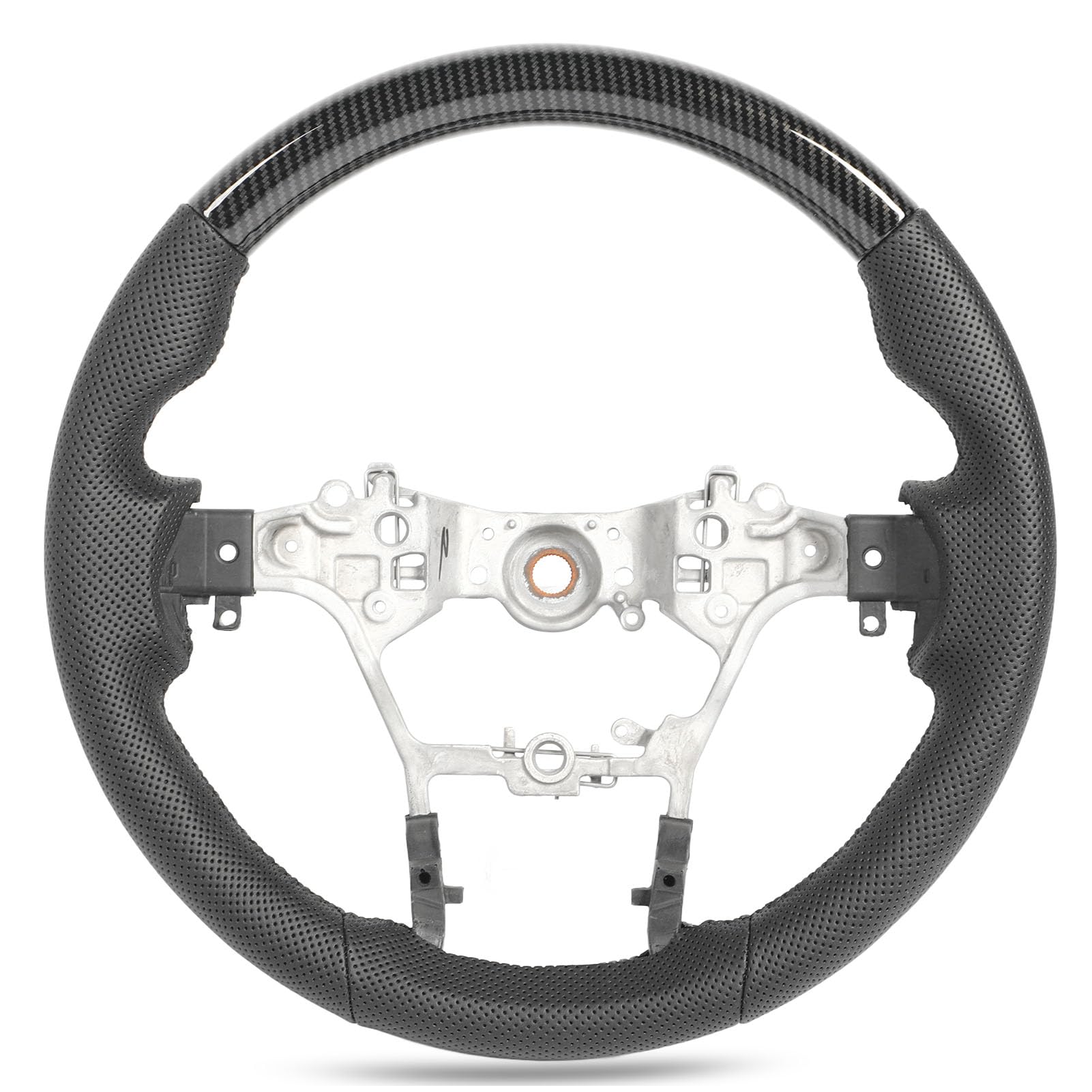 Brilluxa Lenkrad, Rennrad, kompatibel mit Hilux Fortuner 2015 bis 2023, Hydro -Dip -Leder -Lenkrad -Ersatzbaugruppe (Kohlefaserstil) von Brilluxa