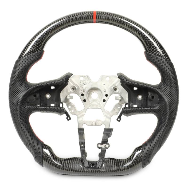 Brilluxa Lenkrad, kompatibel mit Q60 2017 bis 2022, Kohle faser Rad Ersatz Perforierter Leder griff, Q60 Custom Lenkung baugruppe von Brilluxa