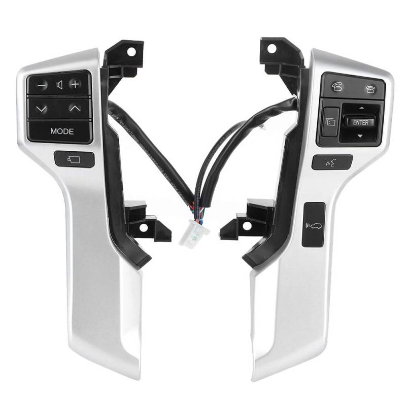 Brilluxa Lenkrad-Steuersc halter, Bluetooth-Audio-Taste, kompatibel mit Land Cruiser Prado Multifunktions-Lenkrad-Schalter 84250-60180-B0 von Brilluxa