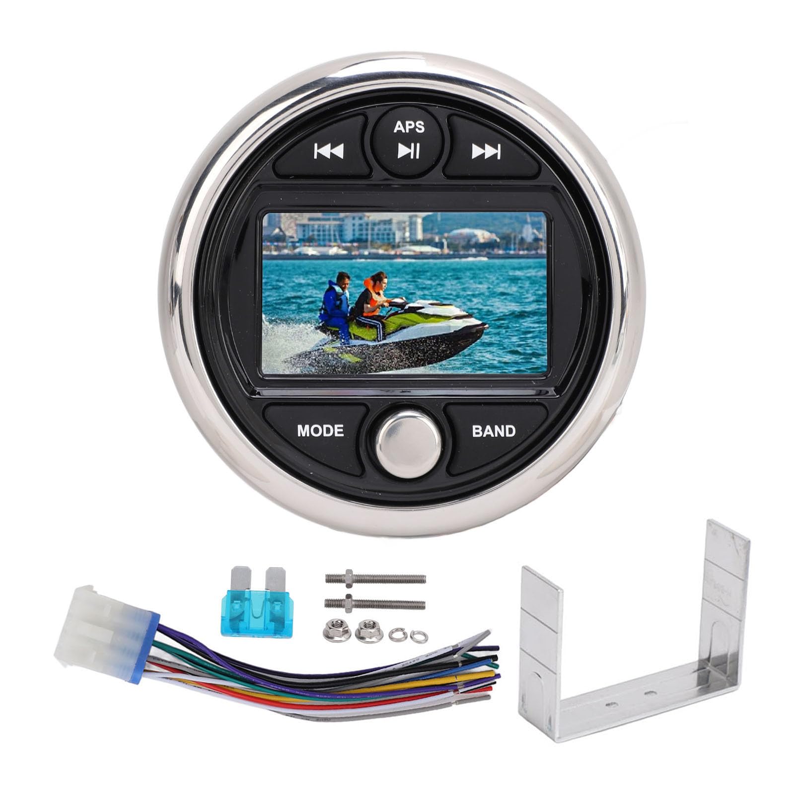 Brilluxa Marine Radio, Bluetooth Stereo Receiver kompatibel mit IPX6 -Audiosystemen, 3 -Zoll -TFT -Display -Bootsradio mit Hintergrundbeleuchtung Bildschirm Brilluxa Marine Radio, Bluetooth Stereo Receiver kompatibel mit IPX6 -Audiosystemen, 3 -Zoll -TFT -Display -Bootsradio mit Hintergrundbeleuchtung Bildschirm von Brilluxa