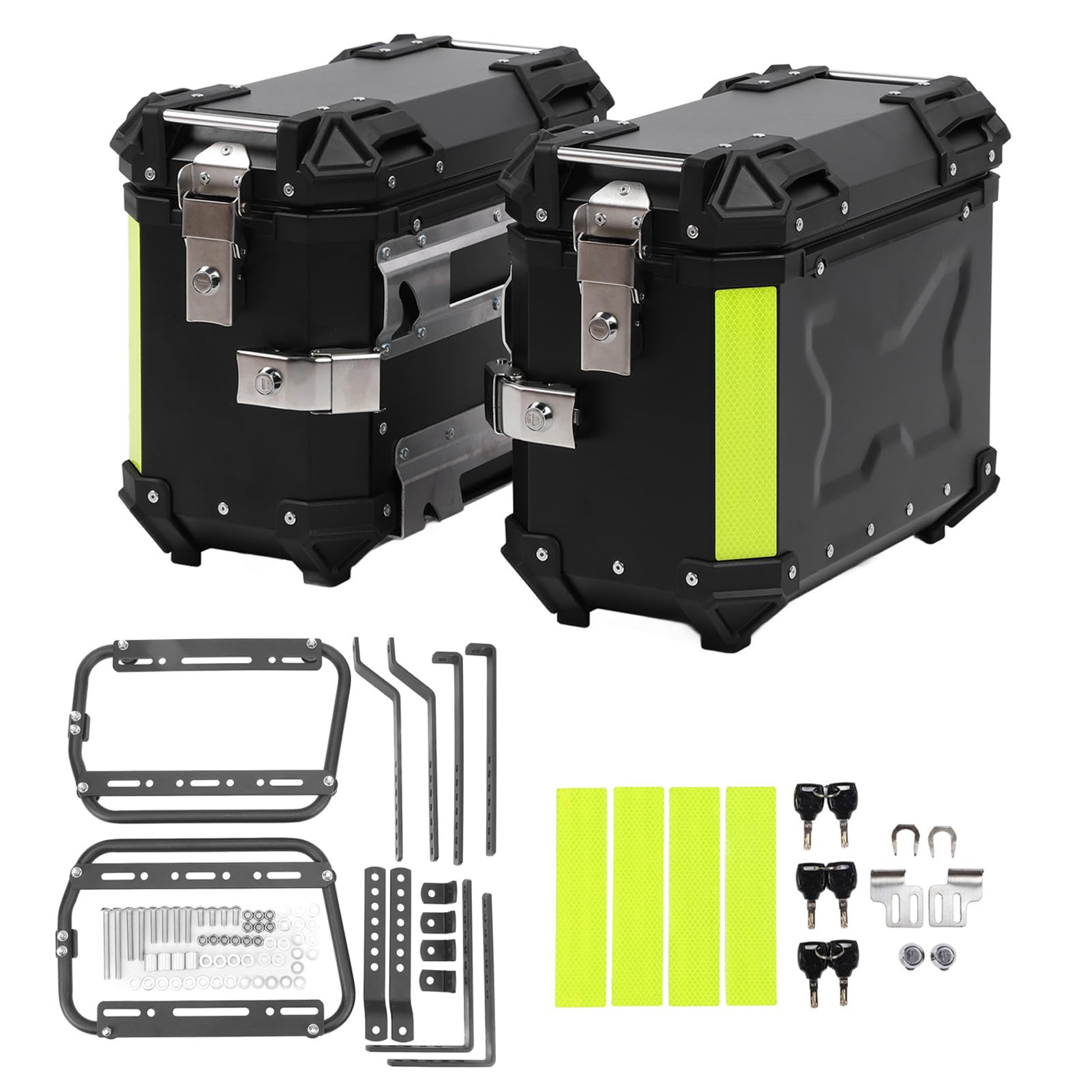 Brilluxa Motorcycle Side Case, Aluminium -Satteltaschenbox -Aufbewahrungsträgerin mit Sicherheitsschloss und Handle, 28L -Helm -Gepäckpanner Pannier Brilluxa Motorcycle Side Case, Aluminium -Satteltaschenbox -Aufbewahrungsträgerin mit Sicherheitsschloss und Handle, 28L -Helm -Gepäckpanner Pannier von Brilluxa