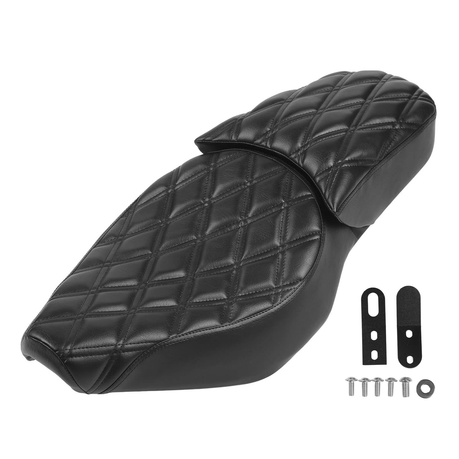 Brilluxa Motorcycle Sitz -Set, Vordererfahrer -Beifahrersitz, kompatibel mit Rebel CMX 300 2017-2022, sitzersatz Ersatz (Rhomboid -Getreide und Rhomboid -Getreide) von Brilluxa