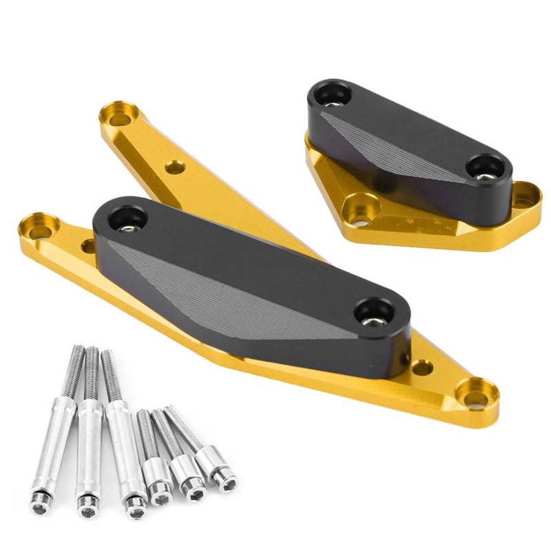 Brilluxa Motorschutz-Schieber, Rahmen-Crash-Protektor, kompatibel mit Bandit GSF1250 GSX1250FA Antikollisions-Schutzgehäuse-Schieber (Gold) von Brilluxa
