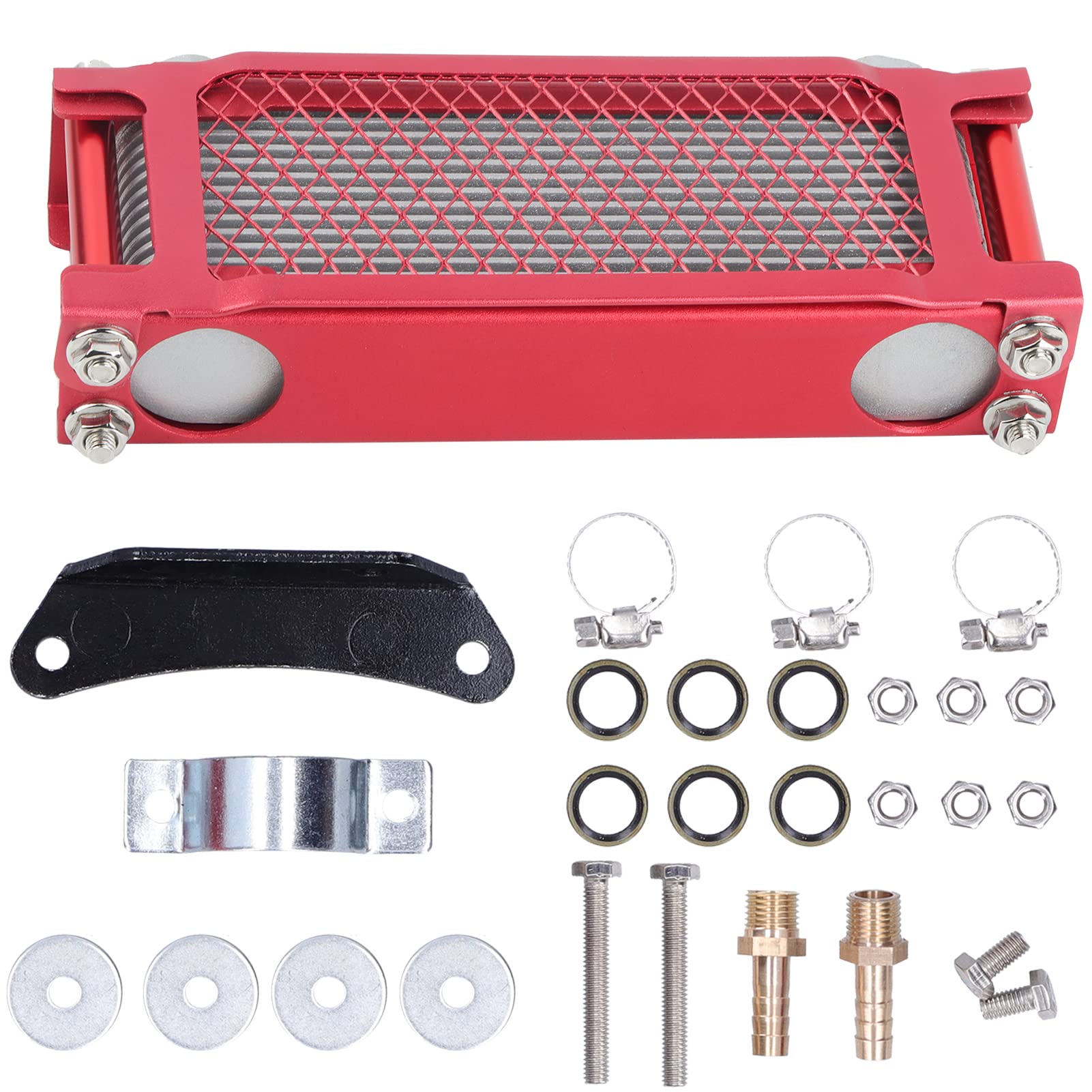 Brilluxa-Ölkühler, Motorkühler-Kit Universal-Motorrad-ATV, Ölkühlsystem 100CC 250CC, Dirt-Bike-Motor-Öl-Kühler Brilluxa-Ölkühler, Motorkühler-Kit Universal-Motorrad-ATV, Ölkühlsystem 100CC 250CC, Dirt-Bike-Motor-Öl-Kühler von Brilluxa