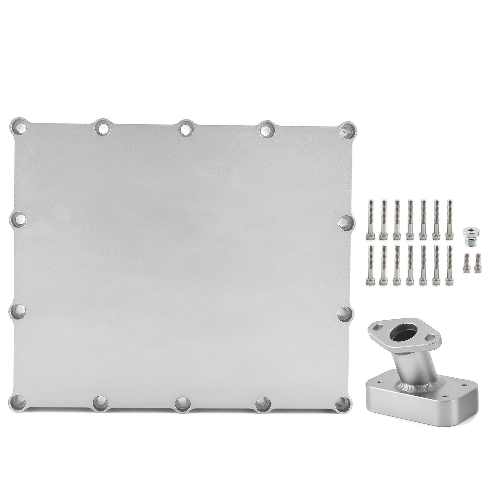 Brilluxa Oil Pan Kit, Motor -Sumpf -Baugruppe, kompatibel mit GSXR750 GSXR600 GSXR1000, Motorradaluminiumöl -Pfanne, Low -Profil -Ölwanne Austausch (Silver) von Brilluxa