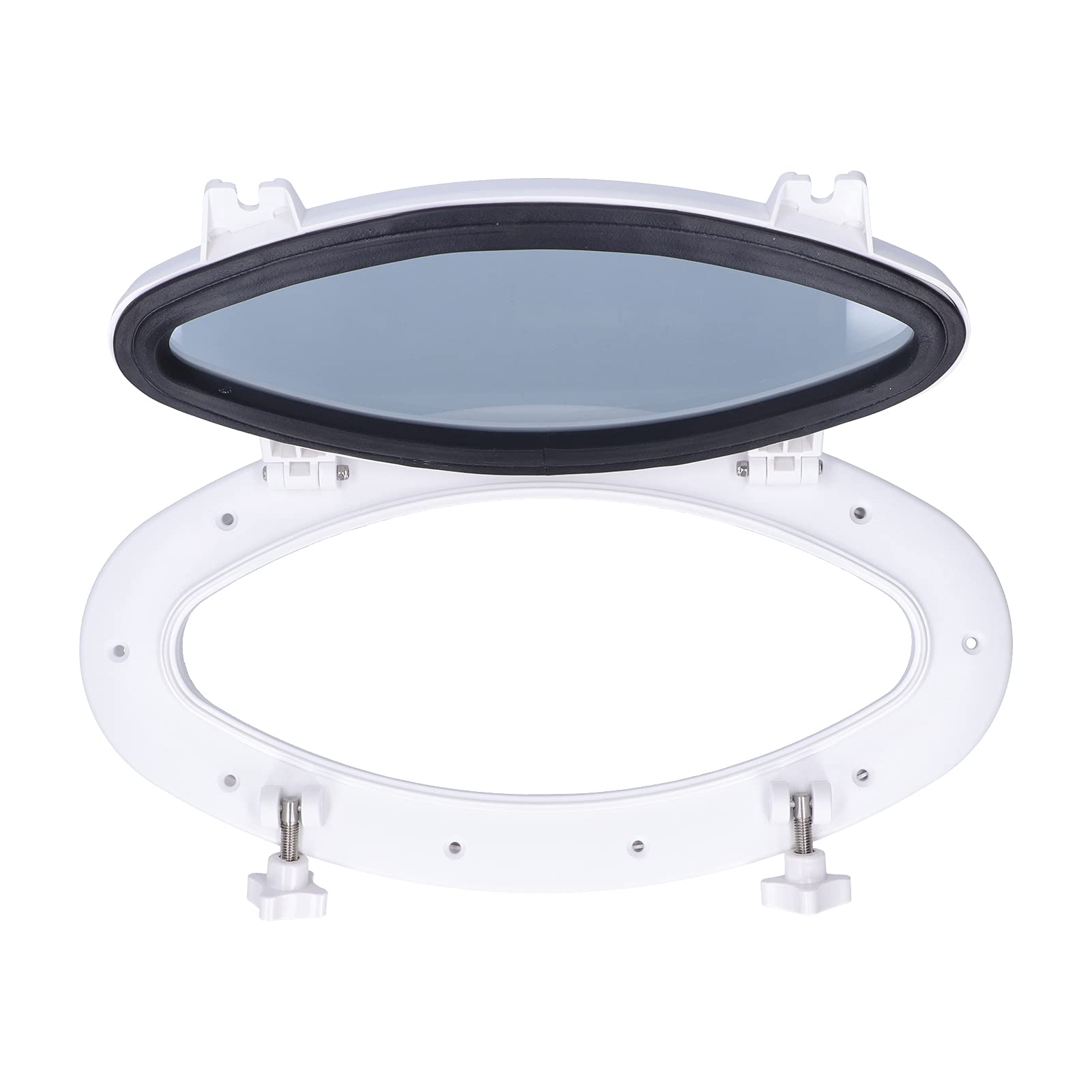 Brilluxa Oval Portlight, Meeresöffnungsfenster, 16 x 8 bis 5 8 Zoll Bootsschluckfenster, geschmiedete Glasyachtfenster, kompatibel mit RV Marine Boat Cabin Brilluxa Oval Portlight, Meeresöffnungsfenster, 16 x 8 bis 5 8 Zoll Bootsschluckfenster, geschmiedete Glasyachtfenster, kompatibel mit RV Marine Boat Cabin von Brilluxa