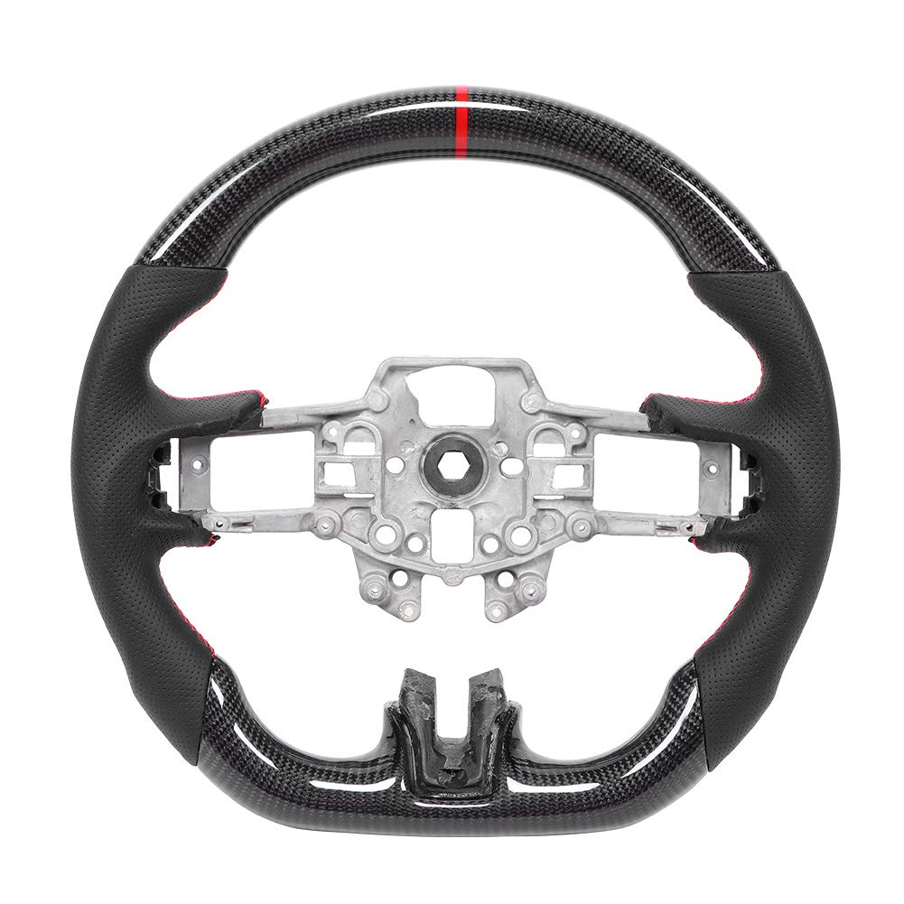 Brilluxa Performance Series Lenkrad aus Karbonfaser – perforiertes Nappaleder mit roten Nähten – Upgrade für Mustang V6/EcoBoost/GT/Shelby 2015–2017 Brilluxa Performance Series Lenkrad aus Karbonfaser – perforiertes Nappaleder mit roten Nähten – Upgrade für Mustang V6/EcoBoost/GT/Shelby 2015–2017 von Brilluxa
