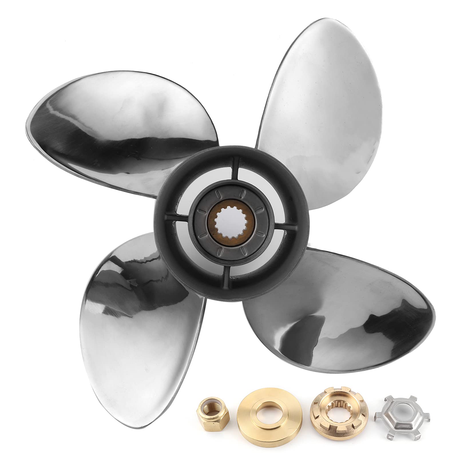Brilluxa Propeller, Außenbordmotorblatt, kompatibel mit 40–140 PS, 4-1, 4-Zoll-Getriebegehäuse, 15-Keilzahnpropeller, 19-Zoll-Schiffspropeller Brilluxa Propeller, Außenbordmotorblatt, kompatibel mit 40–140 PS, 4-1, 4-Zoll-Getriebegehäuse, 15-Keilzahnpropeller, 19-Zoll-Schiffspropeller von Brilluxa