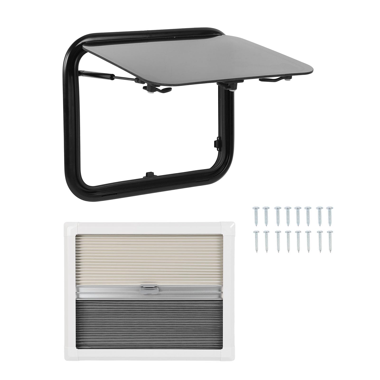 Brilluxa RV Fenster, Ausdrücken Anhänger Fenster, 16x20 Zoll Exit Fenster mit Stütz stange, Doppels chicht Mesh Bildschirm Fenster, Abgerundete Ecke Sonnenschutz vorhang Brilluxa RV Fenster, Ausdrücken Anhänger Fenster, 16x20 Zoll Exit Fenster mit Stütz stange, Doppels chicht Mesh Bildschirm Fenster, Abgerundete Ecke Sonnenschutz vorhang von Brilluxa