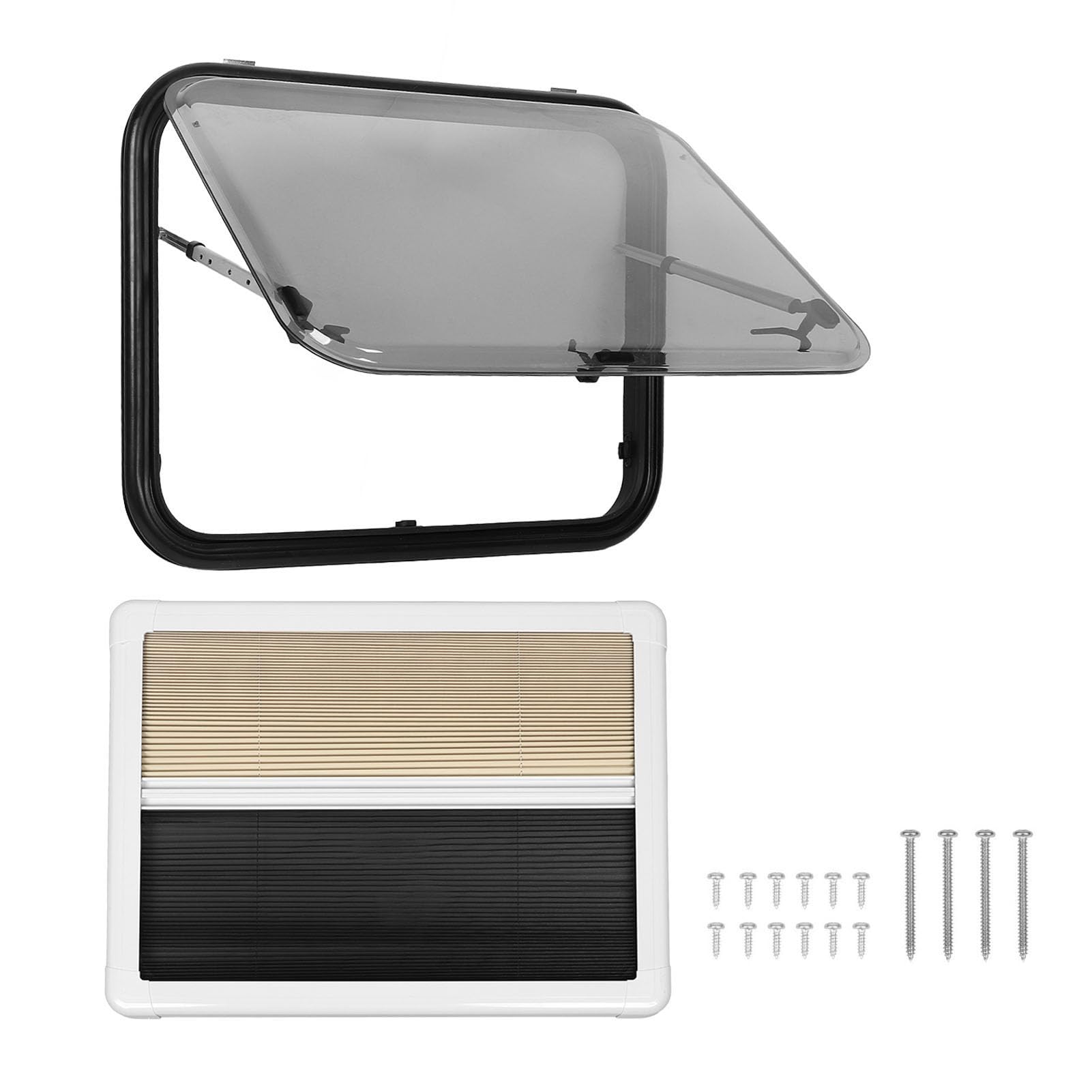 Brilluxa RV Fenster Blackout Vorhang 60 Grad Öffnungswinkel H800mm W600mm Ausschnitt aus dem Fenster Austausch für RV Trailer Van von Brilluxa