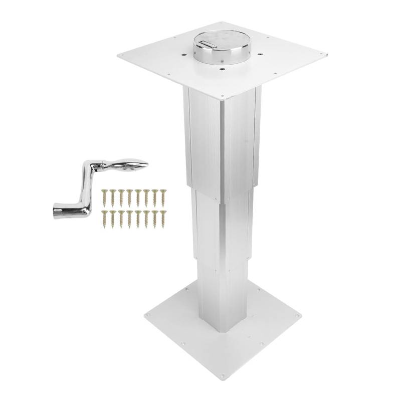 Brilluxa RV Tischbein, einstellbares Heben von Sockel, die mit Yachtbooten in Innenbalkon, 310 bis 720 mm Handkurbel Aluminiumlegierung Stützbein kompatibel von Brilluxa